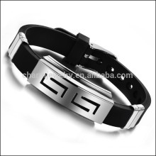 2015 The new Lifestyle personalized Stainless Steel silicone bracelets for men PH806